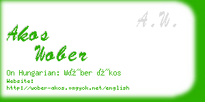 akos wober business card